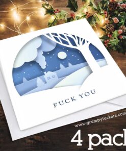 Idyllic Christmas Fuck You card 4 pack