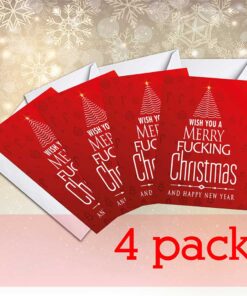 Merry Fucking Christmas card 4 pack