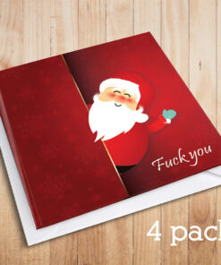 Fuck You Red Santa 4 Pack