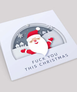 Happy Fucking Santa Christmas cards (4 pack)