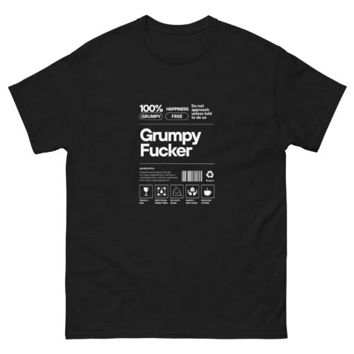 Grumpy Fucker Label T-shirt - Image 2