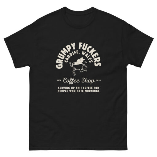 Grumpy Fuckers Coffee Shop retro T-shirt - Image 2