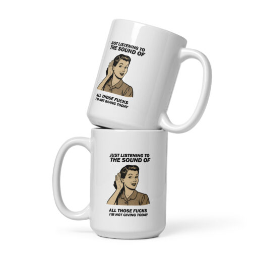 White 'Just Listening' Mug